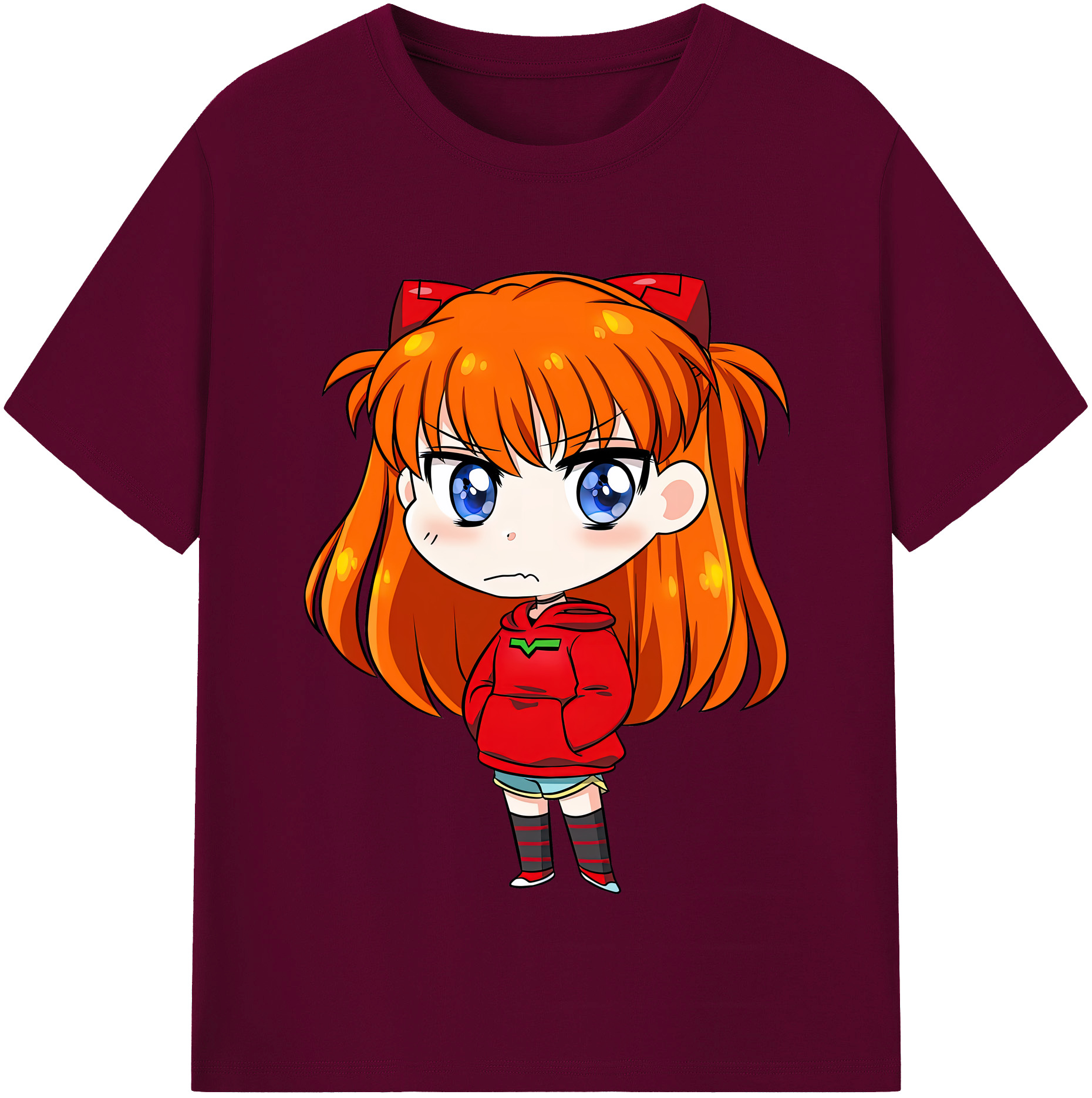 （画像用） EVA 新世紀エヴァンゲリオン レディースカジュアルプリントTシャツ（綿100％）